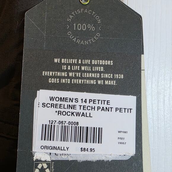 REI Screeline Tech Pants Hiking Womens Sz 14 P Green Brown Stretch Jogger $85 - Picture 8 of 16
